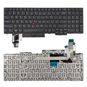 ANTWELON Replacement Laptop Keyboard for LENOVO ThinkPad E580 E585 L580 E590 E595 L590 T590 P52 P72 P53 P73 T15 P15S, with Frame Pointer No Backlight US Layout