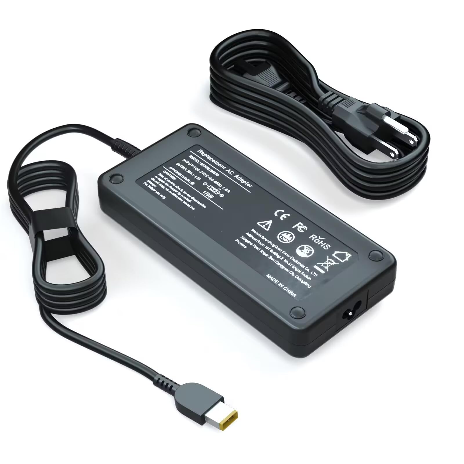 New 170W 20V Power AC Charger Replace for Lenovo Thinkpad E440 E450 E555 P50 P51 P70 W540 W541 Yoga 15 45N0487 4X20E50574 ADL170NLC2A Laptop