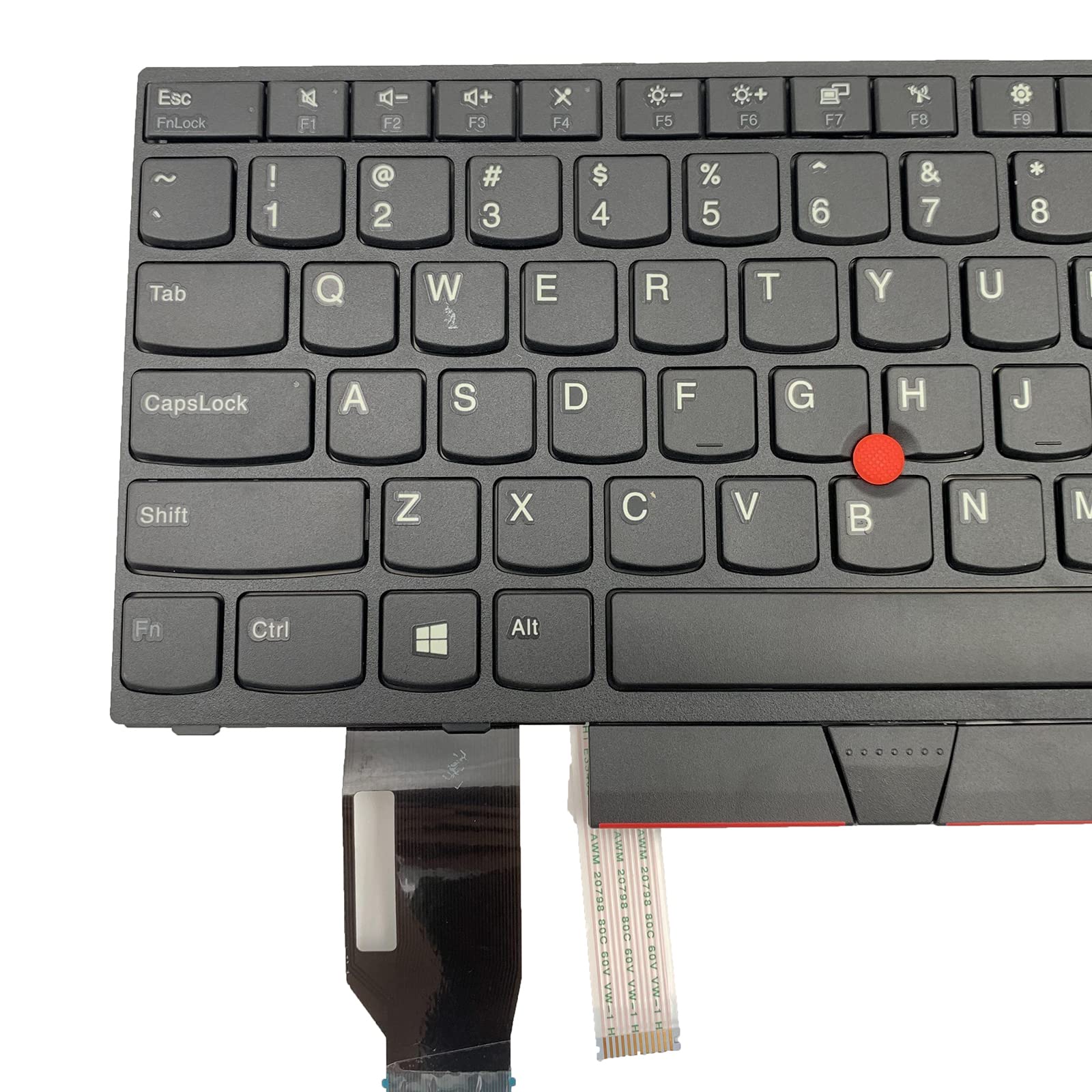 Tiugochr Laptop Replacement US Layout with Pointing Keyboard for Lenovo ThinkPad E580 E585 E590 E595 T580 T590 L580 L590 P52 P72 P53 P53S P73 01YP640 01N729 01YP560 PK131672B00 01YP680