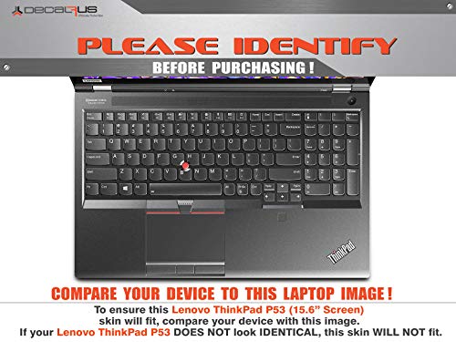 Decalrus - Protective Decal Skin Sticker for Lenovo ThinkPad P53 (15.6" Screen) case Cover wrap LEthnkpd15_P53-261