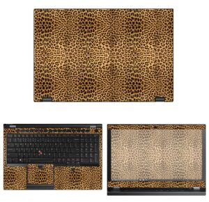 decalrus - protective decal leopard skin sticker for lenovo thinkpad p53 (15.6" screen) case cover wrap lethnkpd15_p53-187