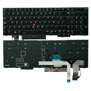 replacement keyboard for lenovo thinkpad e580 e585 e590 l580 l590 t590 p52 p53 p72 p73 sn20p34095 01yp560 with backlit point la latin layout