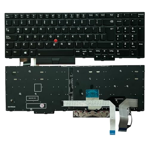 Replacement Keyboard for Lenovo Thinkpad E580 E585 E590 L580 L590 T590 P52 P53 P72 P73 SN20P34095 01YP560 with Backlit Point LA Latin Layout