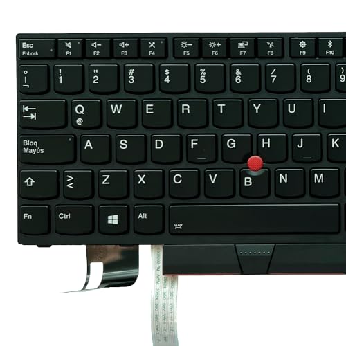 Replacement Keyboard for Lenovo Thinkpad E580 E585 E590 L580 L590 T590 P52 P53 P72 P73 SN20P34095 01YP560 with Backlit Point LA Latin Layout