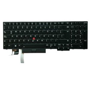 Replacement Keyboard for Lenovo Thinkpad E580 E585 E590 L580 L590 T590 P52 P53 P72 P73 SN20P34095 01YP560 with Backlit Point LA Latin Layout