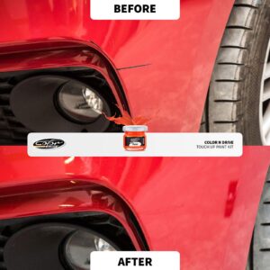 Color N Drive for BMW Automotive Touch Up Paint - P53 - Frozen Red Met Matt - Paint Scratch Repair, Exact Match - Basic