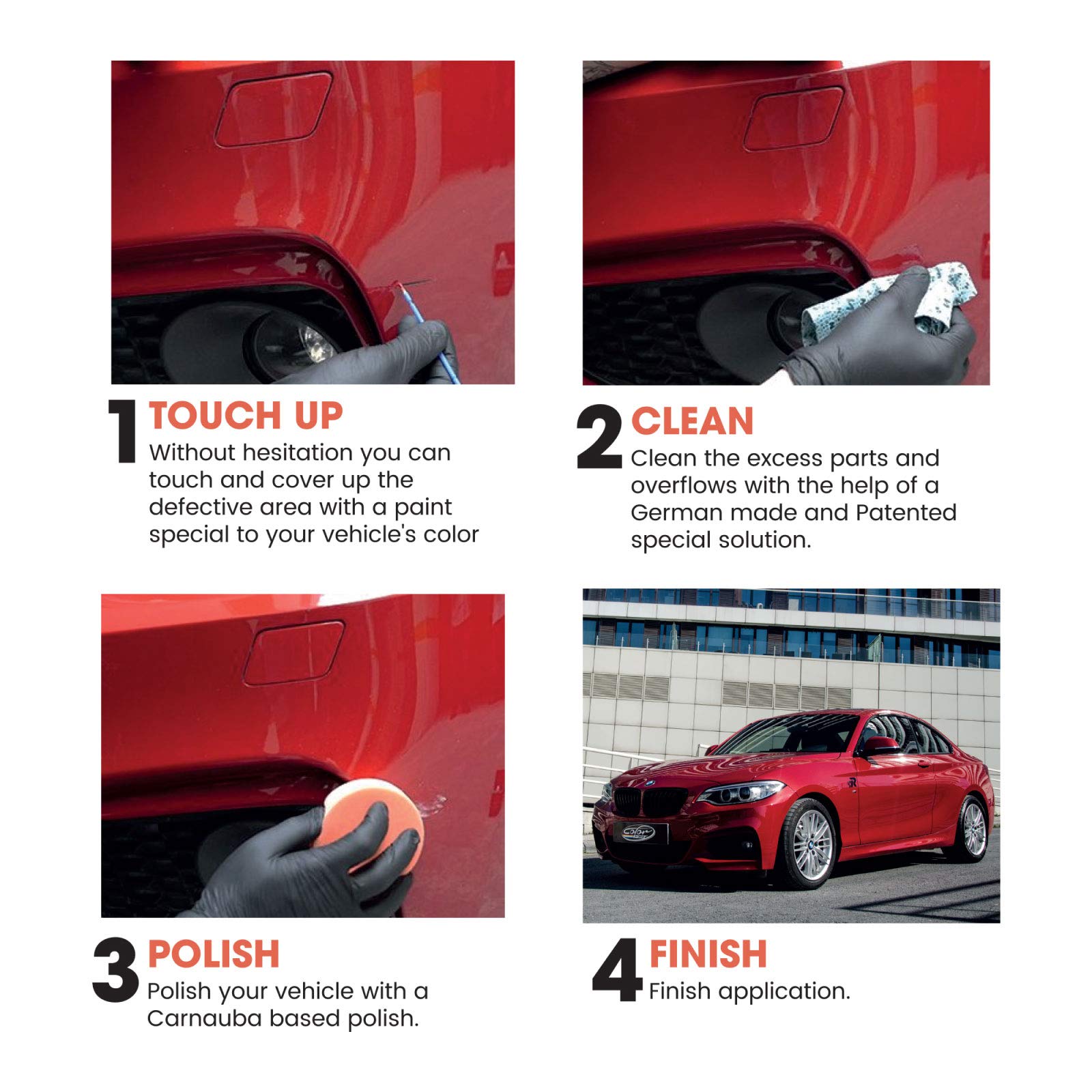 Color N Drive for BMW Automotive Touch Up Paint - P53 - Frozen Red Met Matt - Paint Scratch Repair, Exact Match - Basic