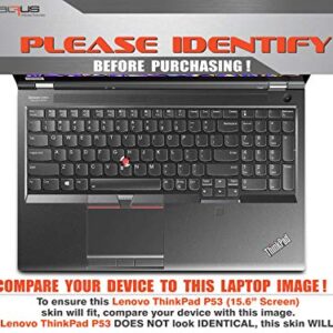 Decalrus - Protective Decal for The Lenovo ThinkPad P53 (15.6" Screen) Laptop with Customized Name LEthnkpd15_P53-Name24