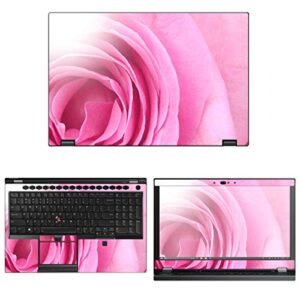 decalrus - protective decal rose skin sticker for lenovo thinkpad p53 (15.6" screen) case cover wrap lethnkpd15_p53-148