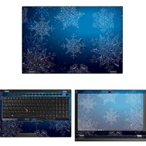 Decalrus - Protective Decal Snowflake Skin Sticker for Lenovo ThinkPad P53 (15.6" Screen) case Cover wrap LEthnkpd15_P53-196