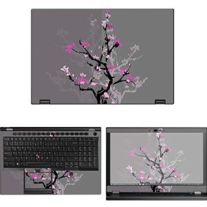 Decalrus - Protective Decal Skin Floral Sticker for Lenovo ThinkPad P53 (15.6" Screen) case Cover wrap LEthnkpd15_P53-174