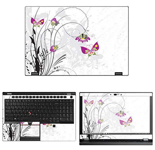 Decalrus - Protective Decal Butterfly Skin Sticker for Lenovo ThinkPad P53 (15.6" Screen) case Cover wrap LEthnkpd15_P53-33