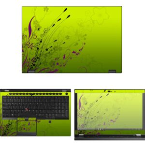 Decalrus - Protective Decal Floral Skin Sticker for Lenovo ThinkPad P53 (15.6" Screen) case Cover wrap LEthnkpd15_P53-65