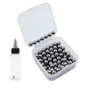 120 pcs paint mixing balls stainless steel mixing agitator balls for mixing model paints, 5.5mm/apr. 0.22”