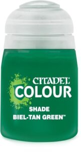 games workshop citadel shade paint: biel-tan green (18ml)