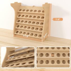 Bucasso Wooden Model Paint Organizer, Paint Rack with MDF Material for 35 Paint Bottles, Craft Paint Holder Suitable for Tamiya/Vallejo/Citadel, GK11 (Can be combined with other GK style)