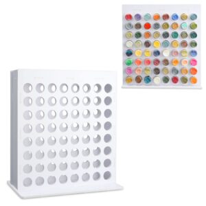 sanfurney 64 holes craft paint storage organizer vertical paint rack only stand for 17ml vallejo, army painter dropper bottles, not for 2oz craft paints or citadel