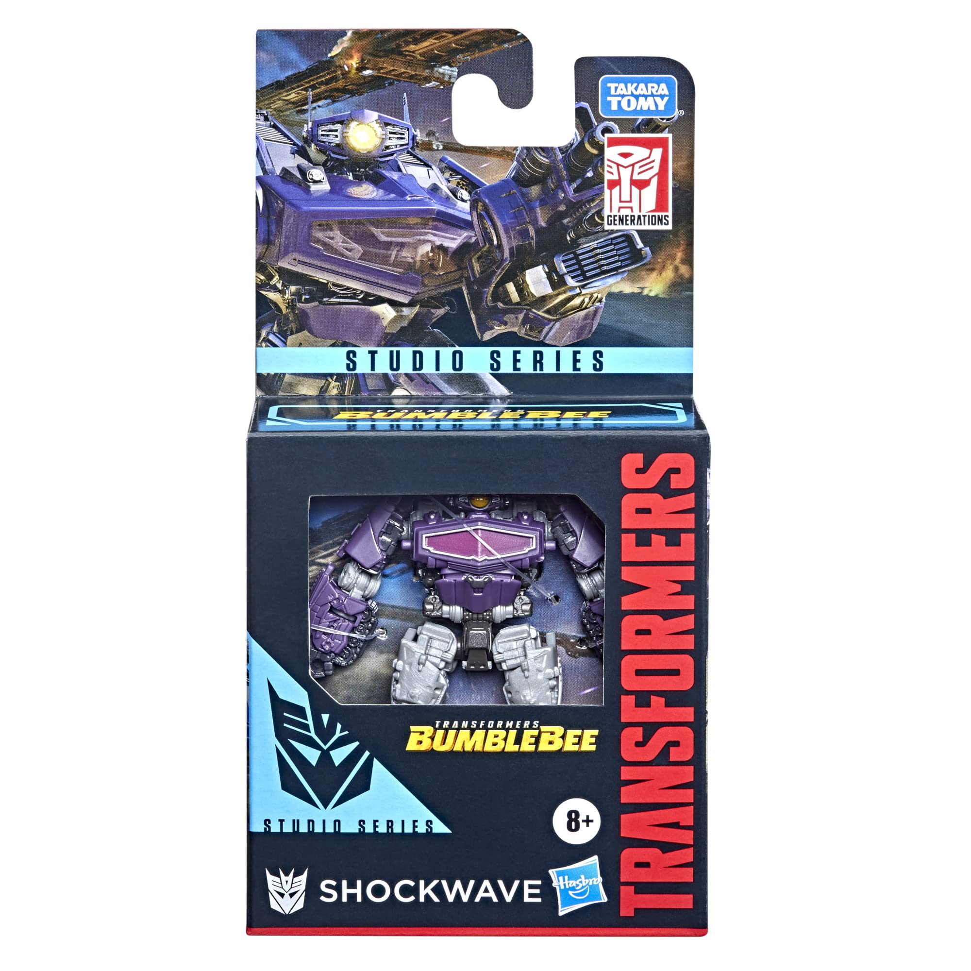 Transformers Toys Studio Series Core Class Bumblebee Shockwave Action Figure - Ages 8 and Up, 3.5-inch