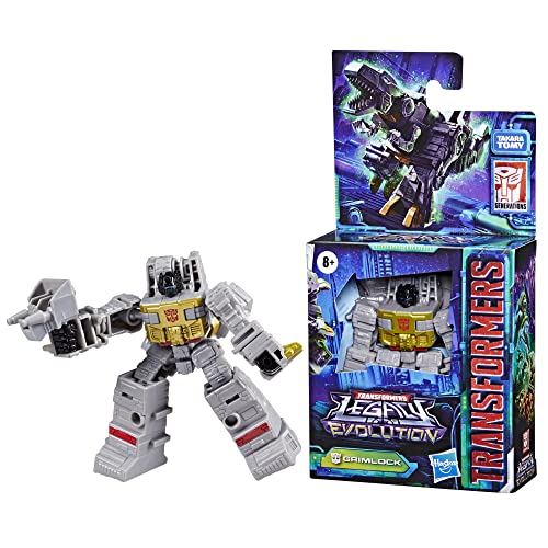 Transformers Toys Legacy Evolution Core Grimlock Toy, 3.5-inch, Action Figure for Boys and Girls Ages 8 and Up