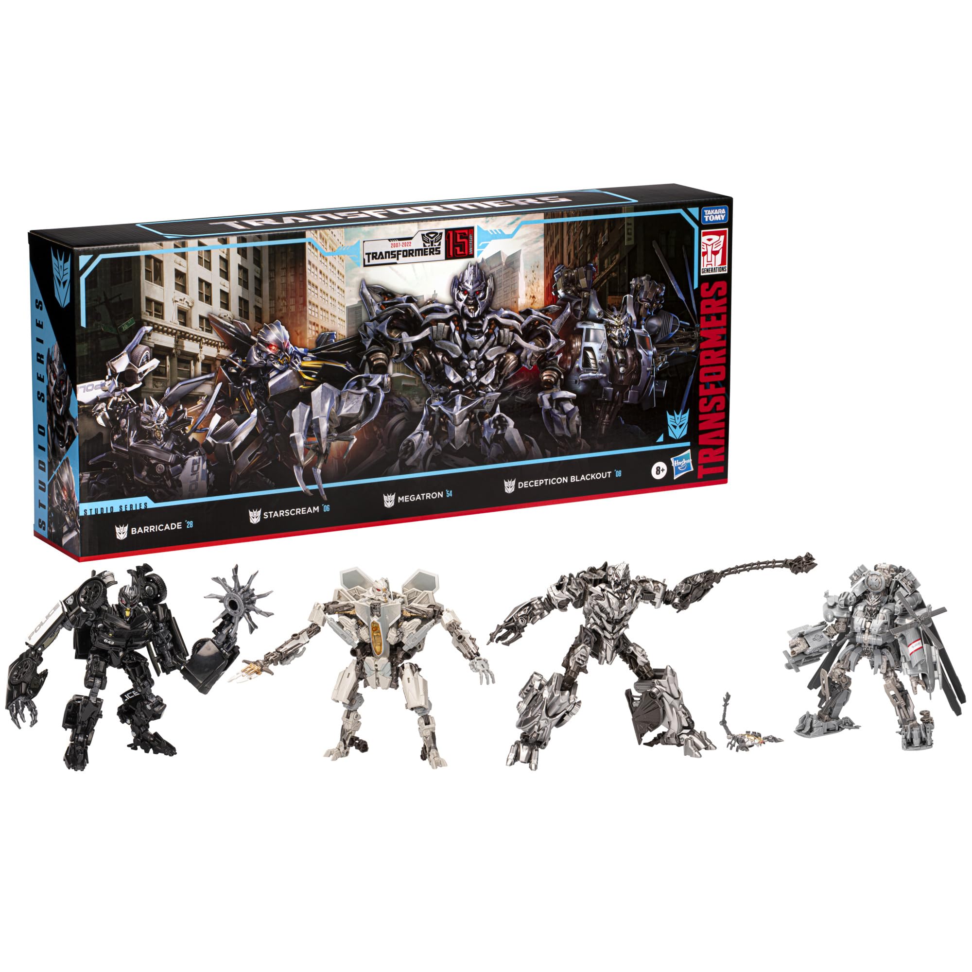 Transformers Toys Studio Series Movie 1 15th Anniversary Decepticon Multipack, with 4 Action Figures for Boys and Girls Ages 8 and Up (Amazon Exclusive)