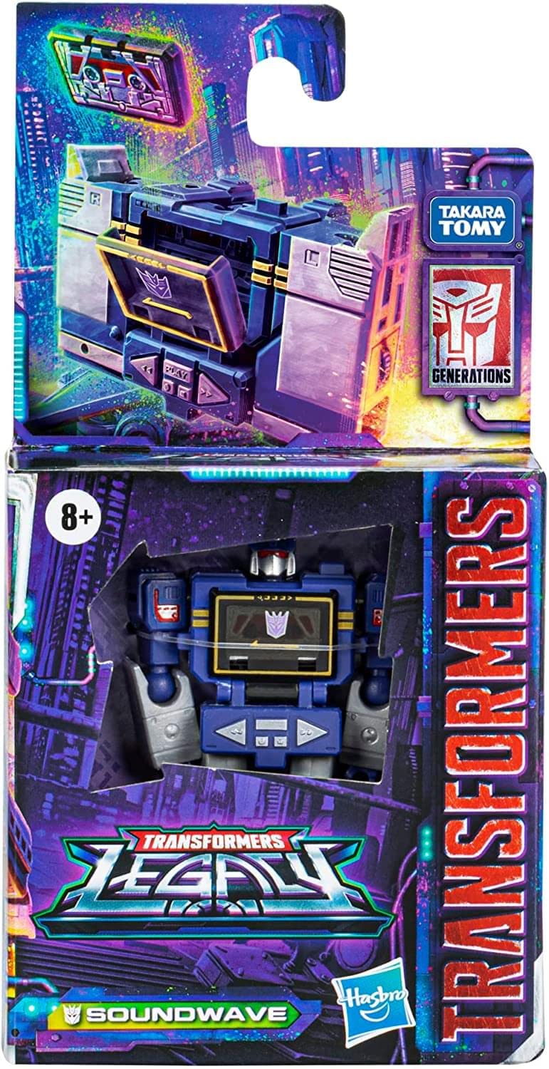 Transformers Generations Legacy Core Soundwave Action Figure, 3.5-inch, Robot Toys for Kids, Ages 8 and Up