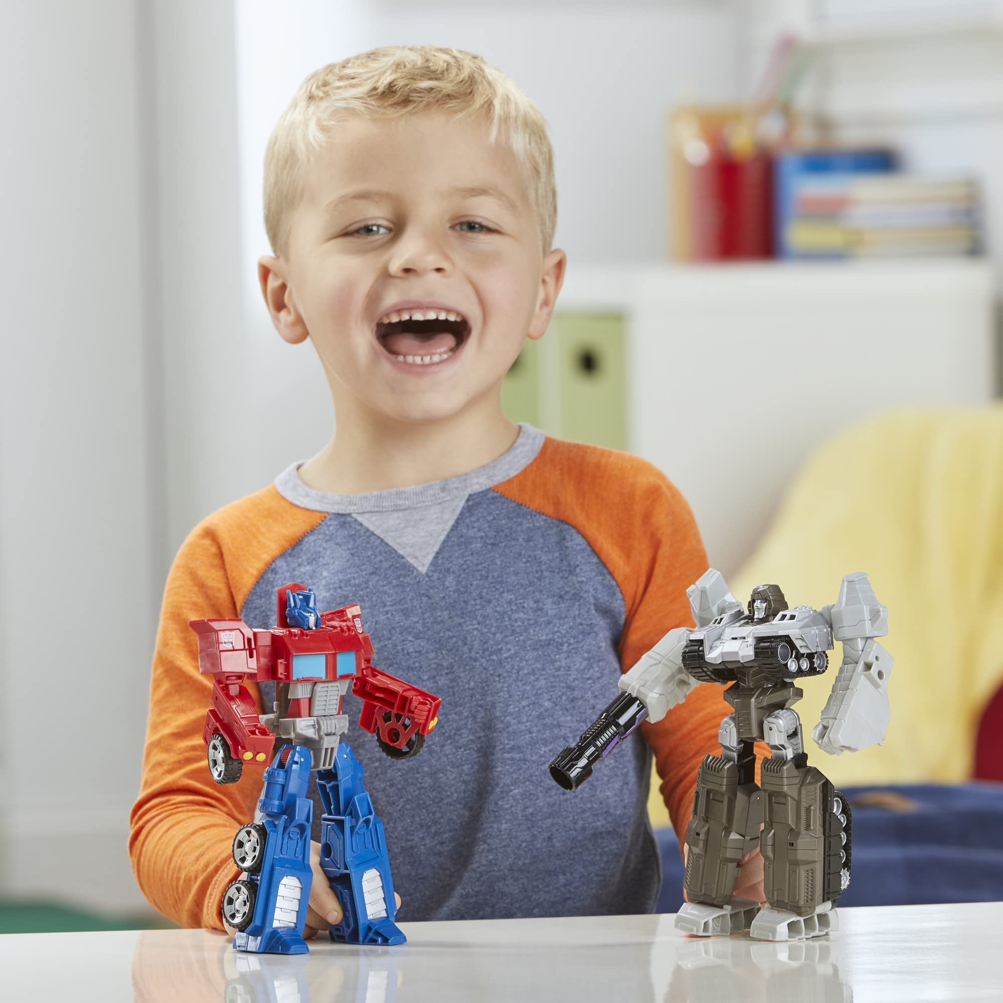 Transformers Toys Heroes and Villains Optimus Prime and Megatron 2-Pack Action Figures - for Kids Ages 6 and Up, 7-inch (Amazon Exclusive)