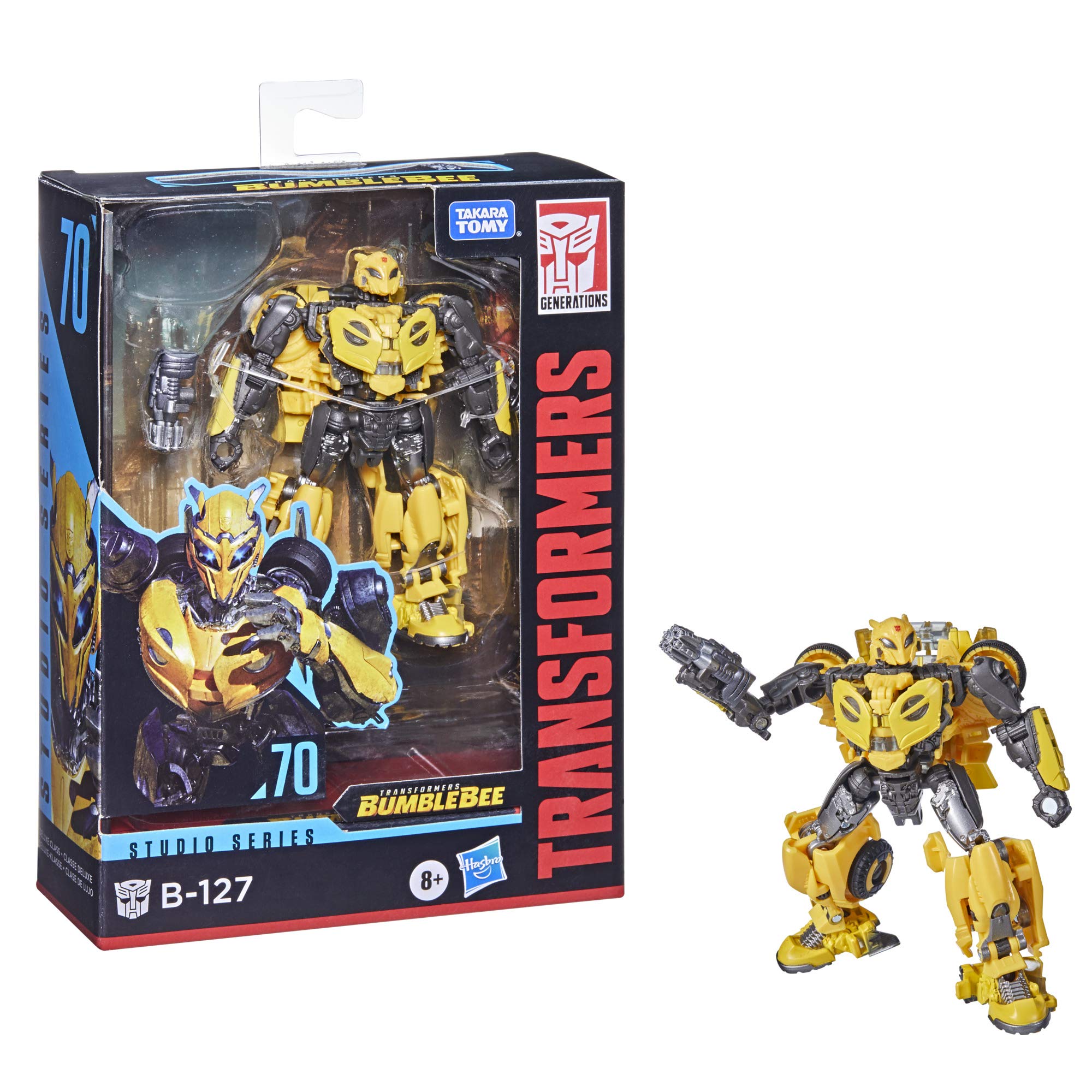 Transformers Toys Studio Series 70 Deluxe Class Bumblebee B-127 Action Figure - Ages 8 and Up, 4.5-inch, Yellow