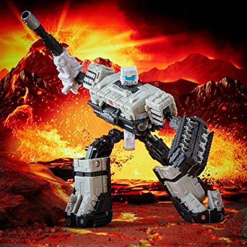 Transformers Toys Generations War for Cybertron: Kingdom Deluxe WFC-K33 Autobot Slammer Action Figure - Kids Ages 8 and Up, 5.5-inch