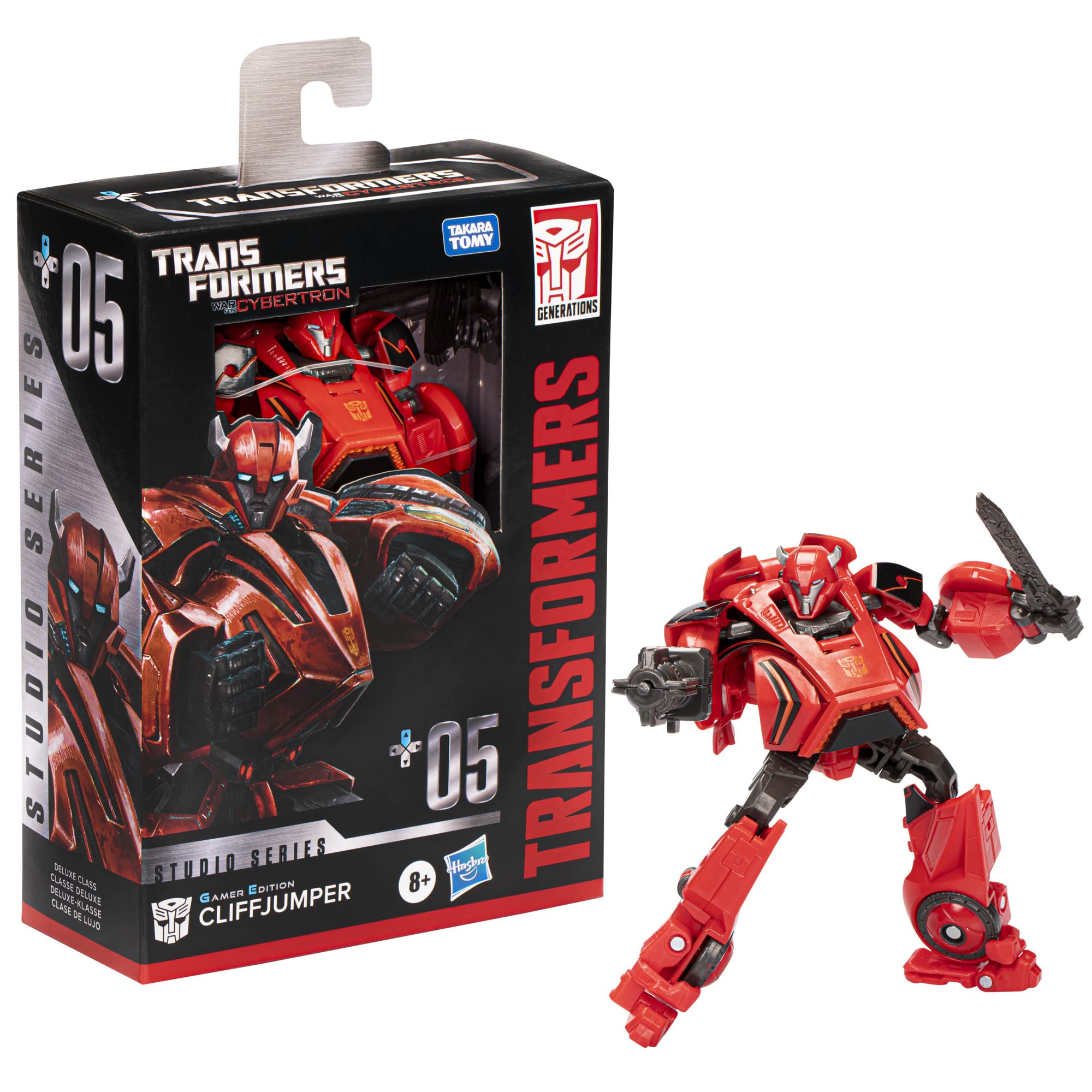 Transformers Toys Studio Series Deluxe War for Cybertron 05 Gamer Edition Cliffjumper Toy, 4.5-inch, Action Figure for Boys and Girls Ages 8 and Up