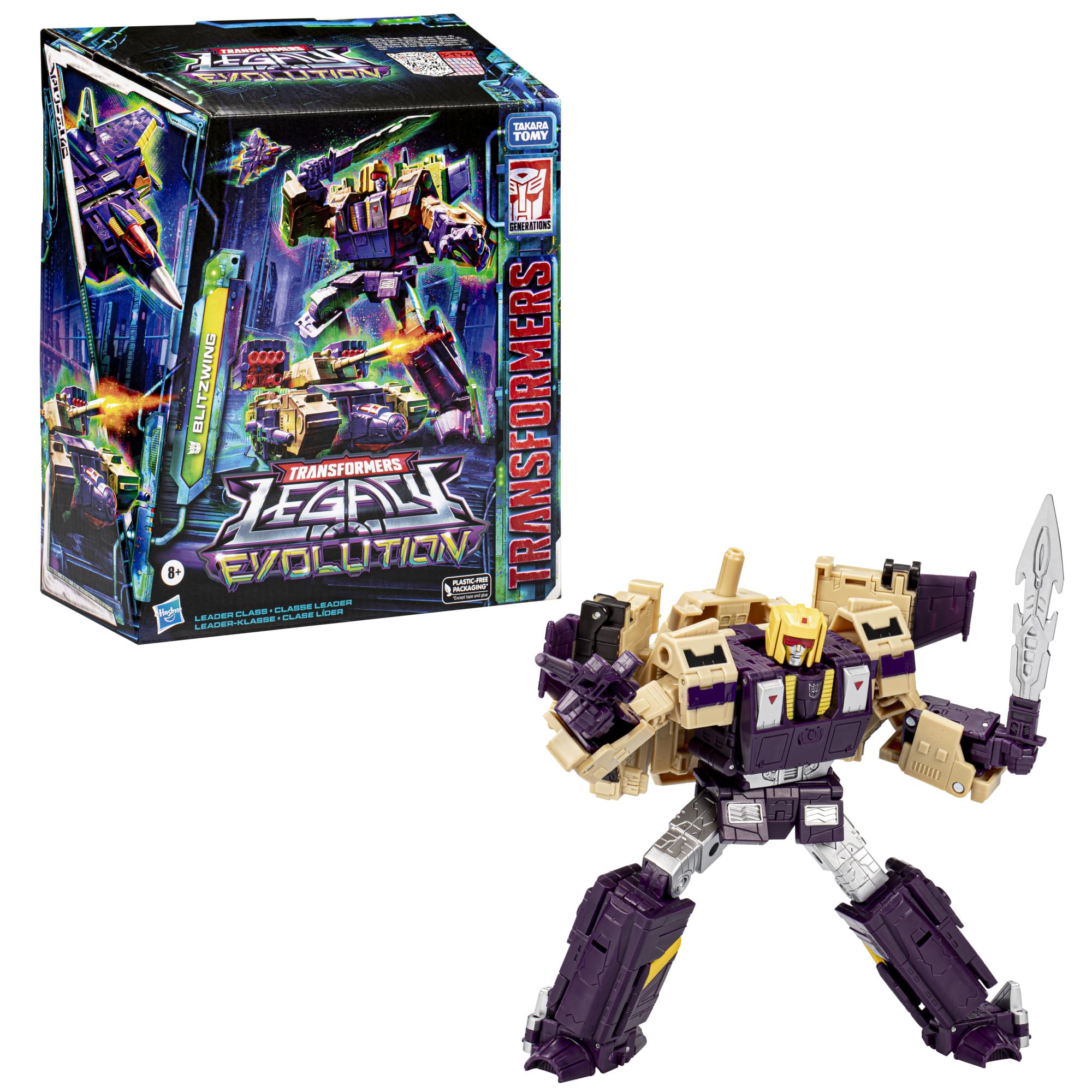 Transformers Toys Legacy Evolution Leader Blitzwing Toy, 7-inch, Action Figure for Boys and Girls Ages 8 and Up