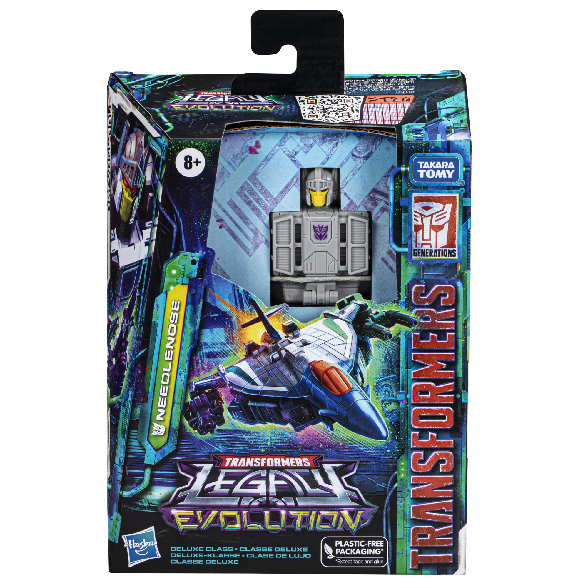 Transformers Toys Legacy Evolution Deluxe Needlenose Toy with 2 Targetmaster Toys, 5.5-inch, Action Figure for Boys and Girls Ages 8 and Up