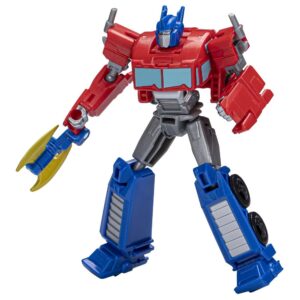 transformers toys earthspark warrior class optimus prime action figure, 5-inch, robot toys for kids ages 6 and up