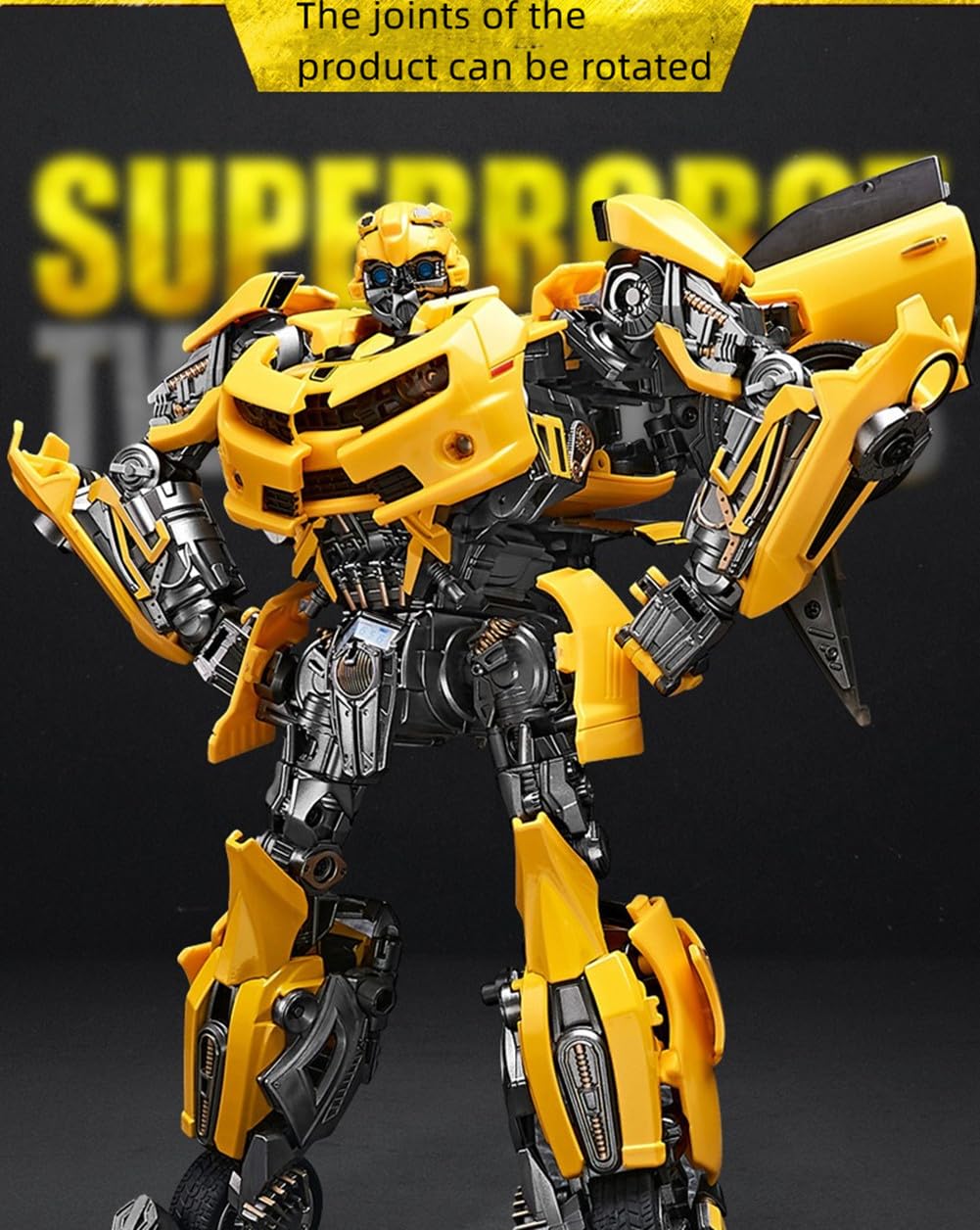 Lcfd Alloy Deformation Car Toys, 11 inch Big Size Movie Version, Manual Deformation Car Model Robot Toy, Action Figures,Exquisite Packaging, Gift for Fans (Bee Robot)