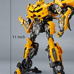 Lcfd Alloy Deformation Car Toys, 11 inch Big Size Movie Version, Manual Deformation Car Model Robot Toy, Action Figures,Exquisite Packaging, Gift for Fans (Bee Robot)