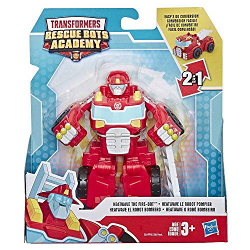 Transformers Playskool Heroes Rescue Bots Academy Heatwave The Fire-Bot Converting Toy, 4.5" Action Figure, Toys for Kids Ages 3 & Up