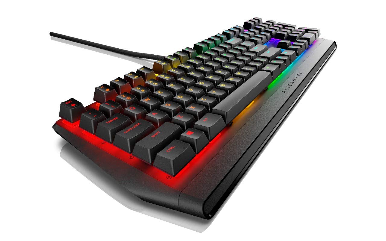 Alienware USB Low-Profile RGB Gaming Keyboard AW410K: Alienfx Per Key RGB LED - Cherry MX Brown Switches