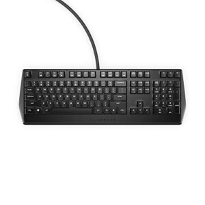 alienware - aw310k mechanical gaming keyboard aw310k: cherry mx red switches - nkro - per-key white led - usb passthrough & media control - 5 onboard profiles black