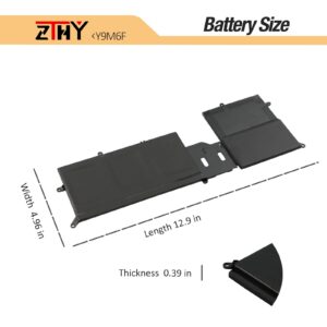 ZTHY Y9M6F Laptop Battery Replacement for Dell Alienware M15 R2 P87F Alienware M17 R2 P41E Series 0Y9M6F 8K84V 08K84V P41E001 P87F001 11.4V 76Wh 6334mAh