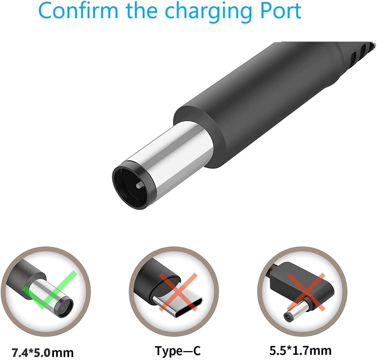 180W Laptop Charger fit for Dell G7 15 17 7588 7590 7790 G5 15 5515 5587 5590 G3 15 3579 17 3779 Precision 7670 7770 7510 7520 7530 7540 7550 19.5V 9.23A 7.4mm AC Adapter Power Cord