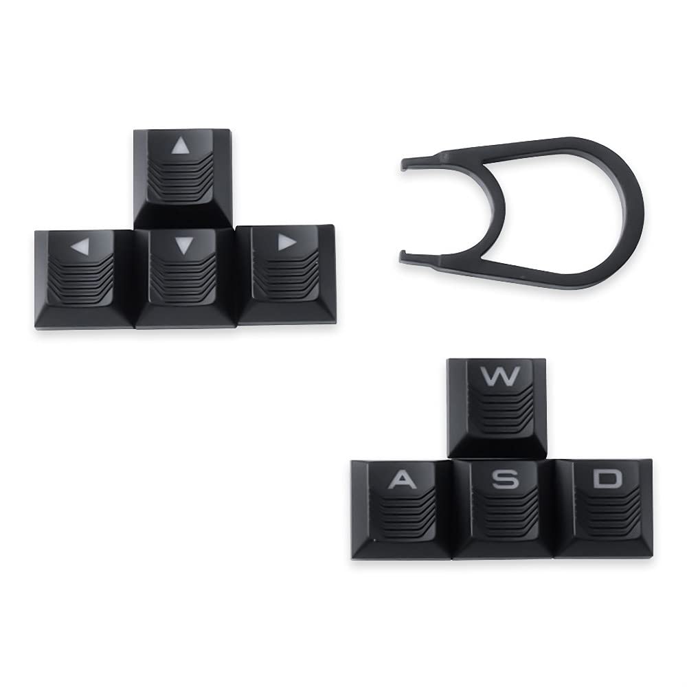 HUYUN Texture Tactility Backlit Keycaps Replacement for Cherry 2.0/5.0/6.0/9.0 Alienware AW510K/ikbc S200/K70 RGB MK.2 LP Low Profile Keyboard (Black)