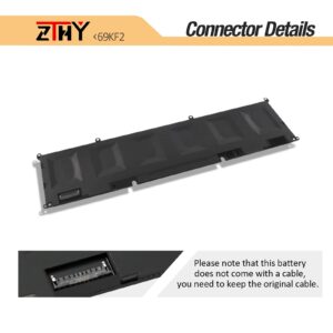 ZTHY 86Wh 69KF2 Battery Replacement for Dell G7 15 7500 G15 5510 5511 5515 5520 5521 XPS 15 9500 9510 9520 Precision 5550 5560 5570 Alienware M15 R3 R4 M17 R3 R4 Inspiron 7510 7610 7620 P87F P91F P45E