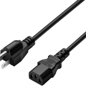 4Ft 3 Prong AC Power Cord Cable Fit for Dell Alienware 25 Gaming Monitor AW2518H AW2518HF NEMA 5-15P to IEC320C13