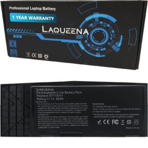 laqueena btyvoy1 laptop replacement battery for alienware m17x r3 r4 series 7xc9n c0c5m 0c0c5m 318-0397 05wp5w 5wp5w 11.1v 90wh/8100mah 9-cell