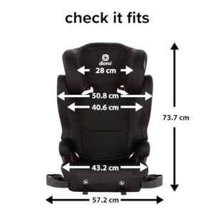 Diono Cambria 2 XL, Dual Latch Connectors, 2-in-1 Belt Positioning Booster Seat, High-Back to Backless Booster, Space and Room to Grow, 7 Headrest Positions, 8 Years 1 Booster Seat, Black