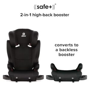 Diono Cambria 2 XL, Dual Latch Connectors, 2-in-1 Belt Positioning Booster Seat, High-Back to Backless Booster, Space and Room to Grow, 7 Headrest Positions, 8 Years 1 Booster Seat, Black