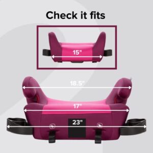 Diono Solana 2 XL 2022, Dual Latch Connectors, Lightweight Backless Belt-Positioning Booster Car Seat, 8 Years 1 Booster Seat, Pink