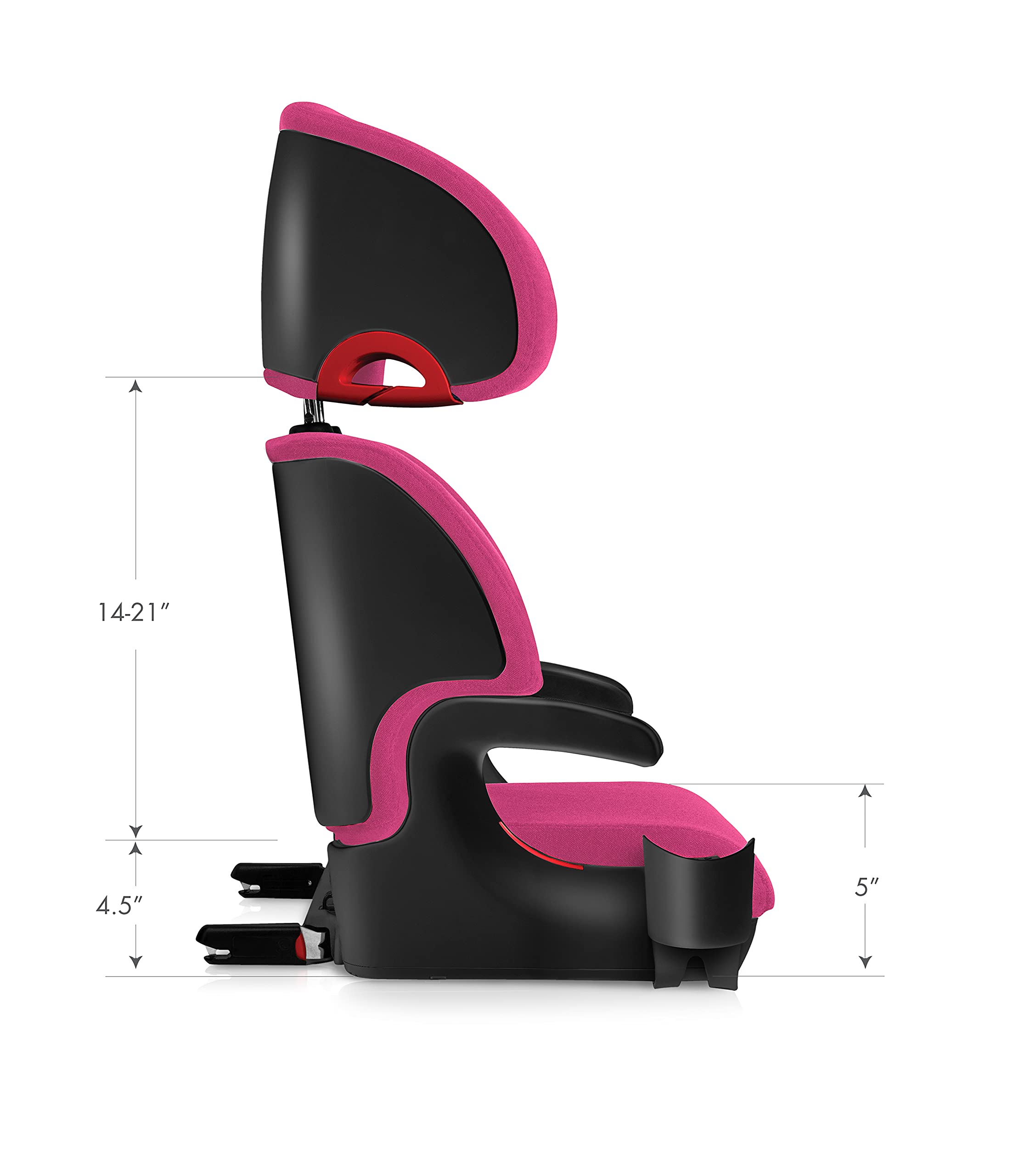 Clek Oobr High Back Booster Seat with Adjustable Headrest, Reclining Design, Latch System, and Retardant-Free Fabric, Snow