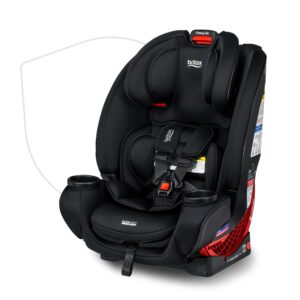 britax one4life convertible car seat, 10 years of use from 5 to 120 pounds, converts from rear-facing infant car seat to forward-facing booster seat, machine-washable fabric, onyx