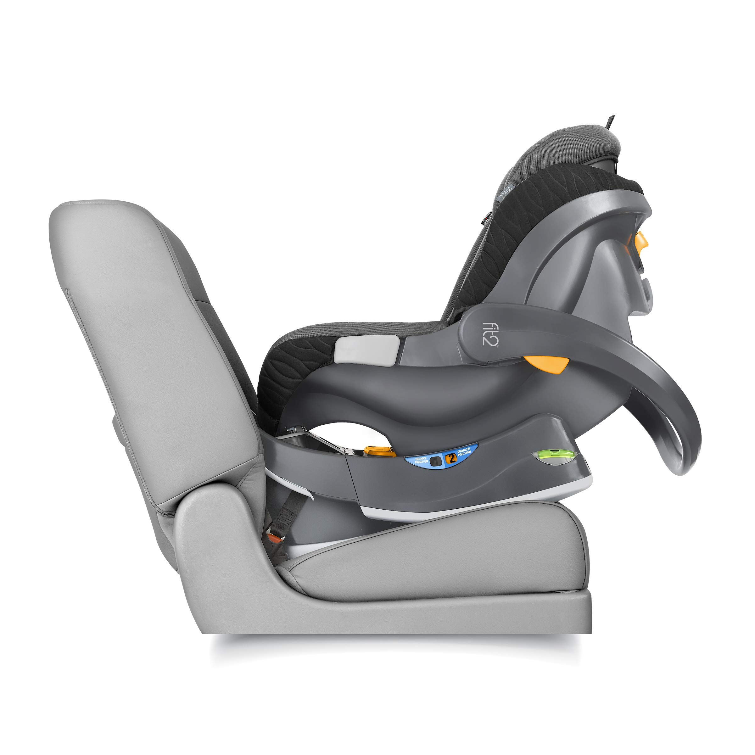 Chicco Fit2® Infant and Toddler Car Seat and Base, Rear-Facing Seat for Infants and Toddlers 4-35 lbs., Compatible with Chicco Strollers, Baby Travel Gear | Staccato/Black