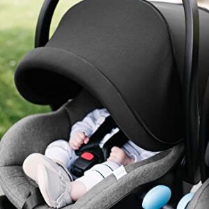 Clek Liing Infant Car Seat with Adjustable Headrest, Compact Design, Latch-Compatible Design, and Flame-Retardant Free (Pitch Black)